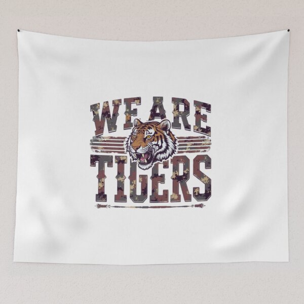 Item preview, "We Are Tigers" Aggressive Tiger Camo T-Shirt - Perfect for Sports Teams, Fans & Animal Lovers designed and sold by Colorful-Garden.