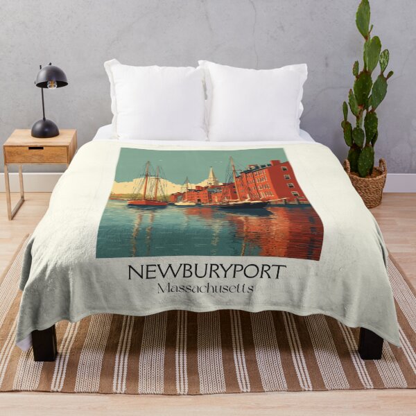 Item preview, Newburyport Massachusetts Vintage Travel Poster | Coastal Harbor Art designed and sold by TuncGK.