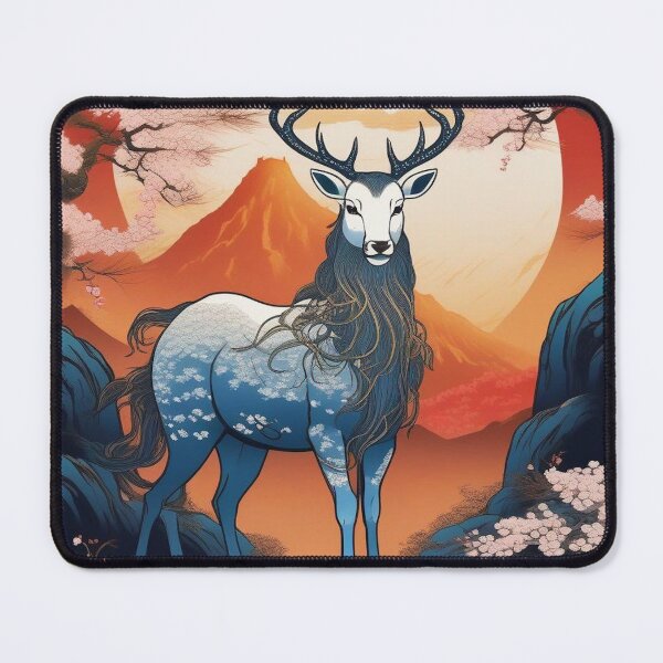 Item preview, Moonlit Kirin – Traditional Japanese Woodblock Design designed and sold by Vandy Fullam.