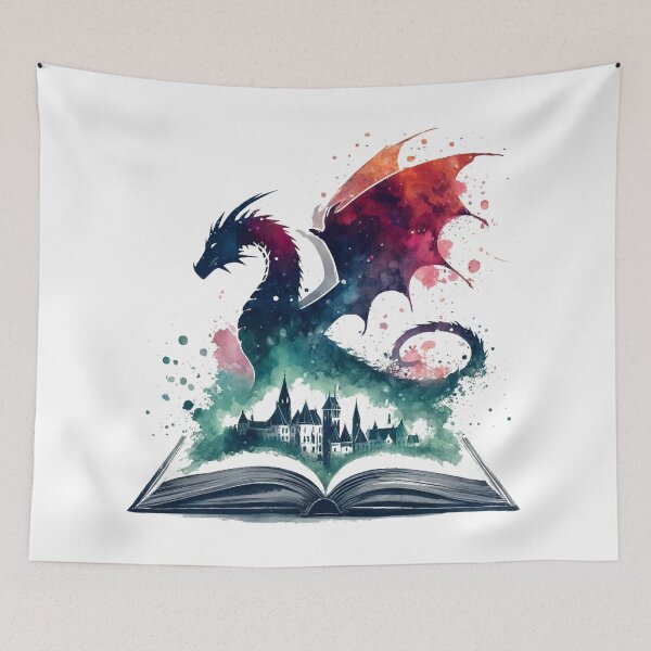 Item preview, Storyborn Dragon – Fantasy Book Illustration in Watercolor designed and sold by LuminShadowArt.