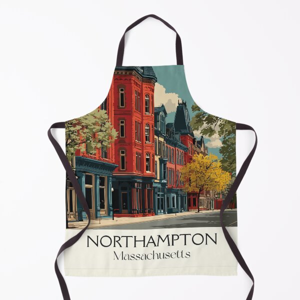 Item preview, Northampton Massachusetts Vintage Travel Poster | New England City Art designed and sold by TuncGK.