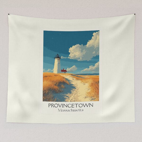 Item preview, Provincetown Massachusetts Vintage Travel Poster | Cape Cod Art designed and sold by TuncGK.