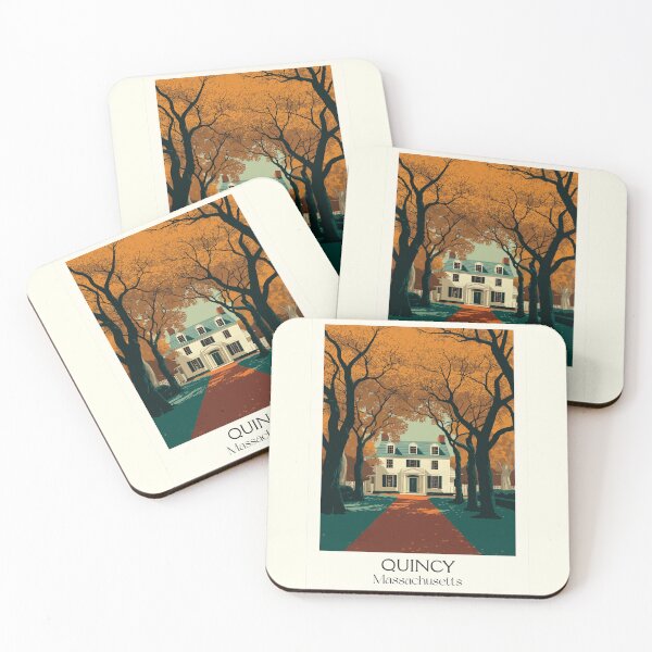 Item preview, Quincy Massachusetts Vintage Travel Poster | City of Presidents Art designed and sold by TuncGK.
