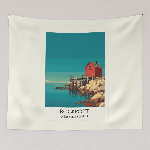Item preview, Rockport Massachusetts Vintage Travel Poster | New England Artist Colony designed and sold by TuncGK.