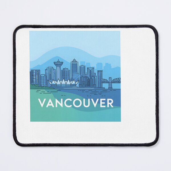 Item preview, Vancouver Skyline – Minimalist Cool Blue Travel Souvenir Design designed and sold by Paper Drip.