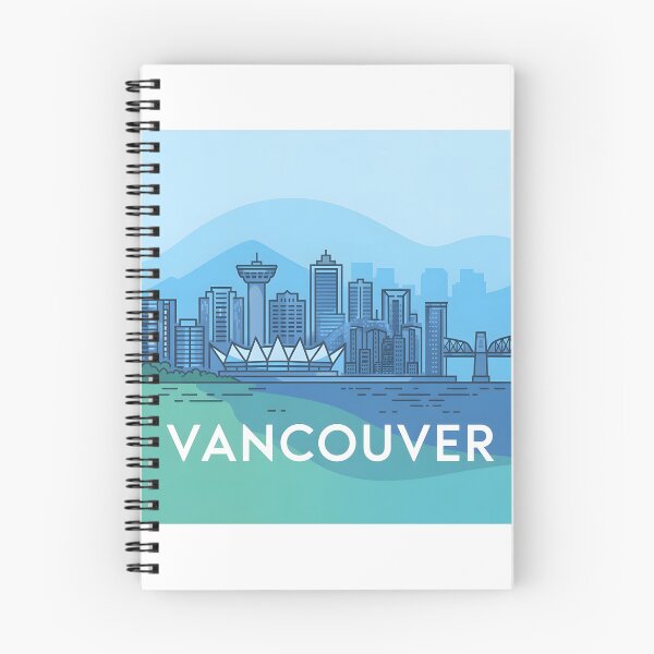 Item preview, Vancouver Skyline – Minimalist Cool Blue Travel Souvenir Design designed and sold by Paper Drip.