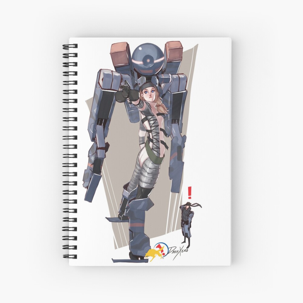 "Metal Gear Girl 8 Peace Walker" Spiral Notebook by DashXero Redbubble