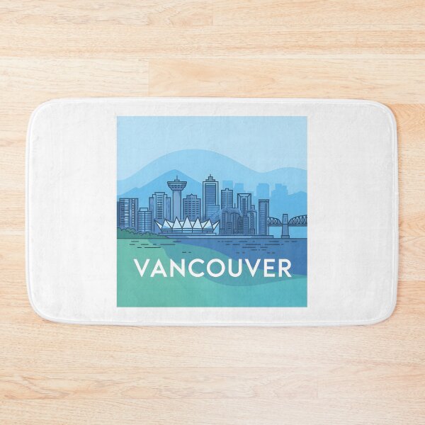 Item preview, Vancouver Skyline – Minimalist Cool Blue Travel Souvenir Design designed and sold by Paper Drip.