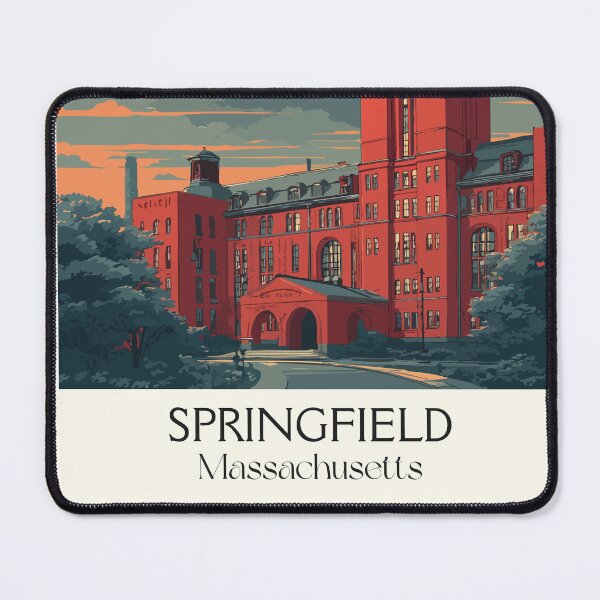 Item preview, Springfield Massachusetts Vintage Travel Poster | Historic City Art designed and sold by TuncGK.