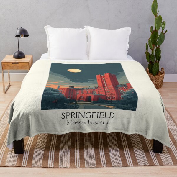Item preview, Springfield Massachusetts Vintage Travel Poster | Historic City Art designed and sold by TuncGK.
