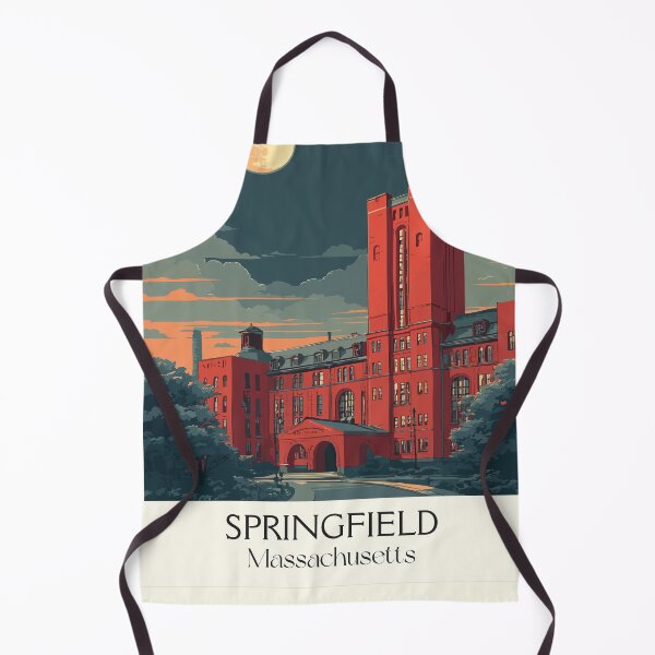 Item preview, Springfield Massachusetts Vintage Travel Poster | Historic City Art designed and sold by TuncGK.