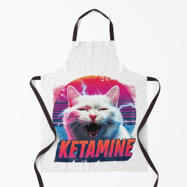 Item preview, Ketamine Cat – Retro Vaporwave Meme Design designed and sold by Alpha Stag.