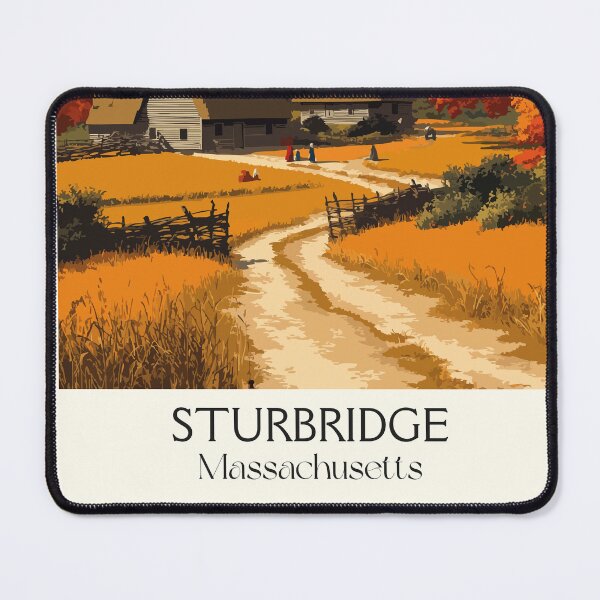 Item preview, Sturbridge Massachusetts Vintage Travel Poster | Colonial Village Art designed and sold by TuncGK.