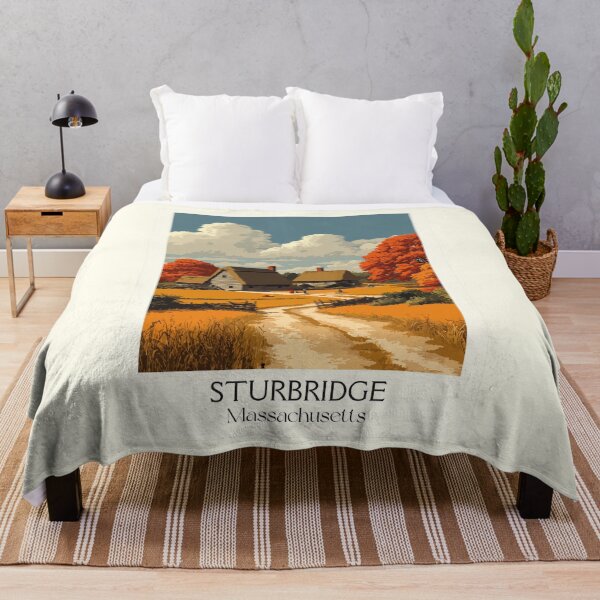 Item preview, Sturbridge Massachusetts Vintage Travel Poster | Colonial Village Art designed and sold by TuncGK.