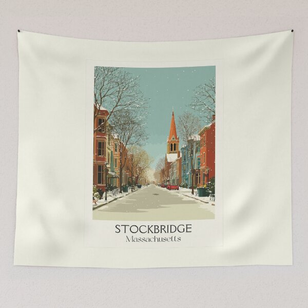 Item preview, Stockbridge Massachusetts Vintage Travel Poster | The Berkshires Art designed and sold by TuncGK.