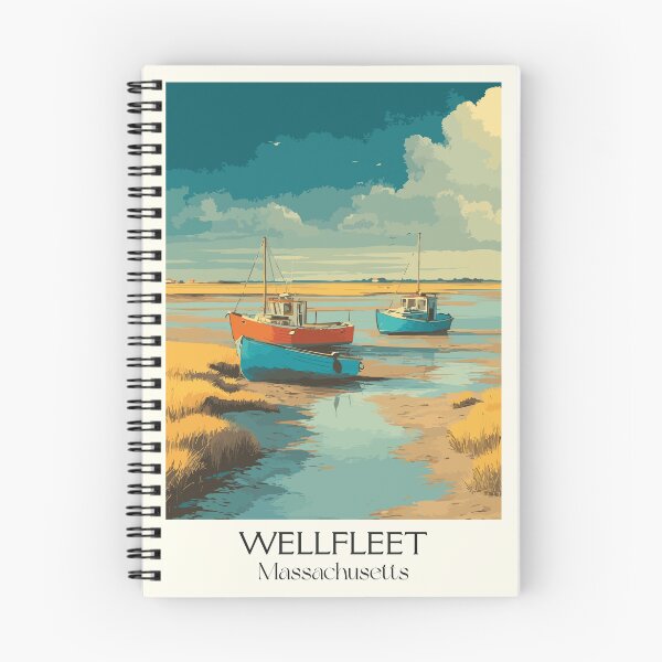 Item preview, Wellfleet Massachusetts Vintage Travel Poster | Outer Cape Cod Art designed and sold by TuncGK.
