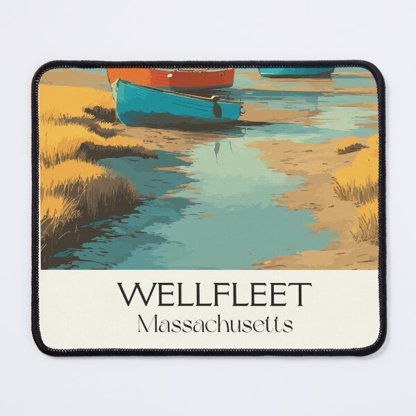 Item preview, Wellfleet Massachusetts Vintage Travel Poster | Outer Cape Cod Art designed and sold by TuncGK.