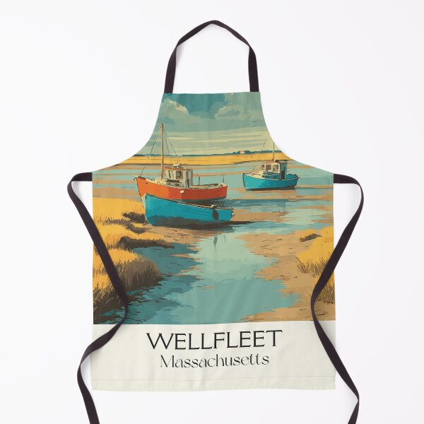 Item preview, Wellfleet Massachusetts Vintage Travel Poster | Outer Cape Cod Art designed and sold by TuncGK.