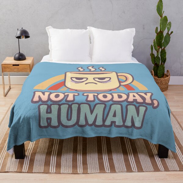 Item preview, Not Today Human – Kawaii Grumpy Coffee Mug designed and sold by AwesomeBeyondLimits.