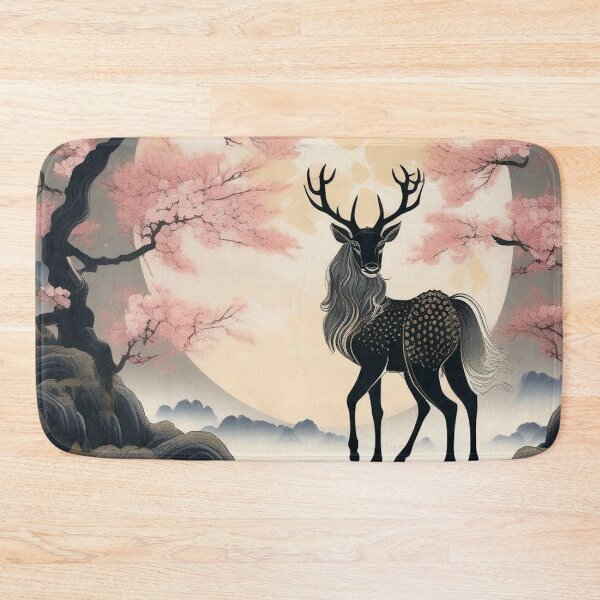 Item preview, Mythical Kirin – Retro Edo Japan Fantasy Artwork designed and sold by Vandy Fullam.