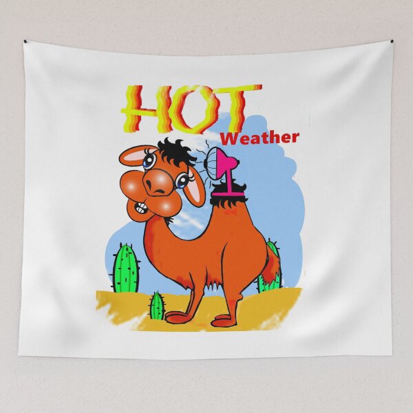 Item preview, A funny camel is enjoying the hot weather. designed and sold by Shirley cute art .