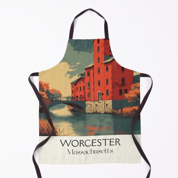 Item preview, Worcester Massachusetts Vintage Travel Poster | Industrial City Art designed and sold by TuncGK.