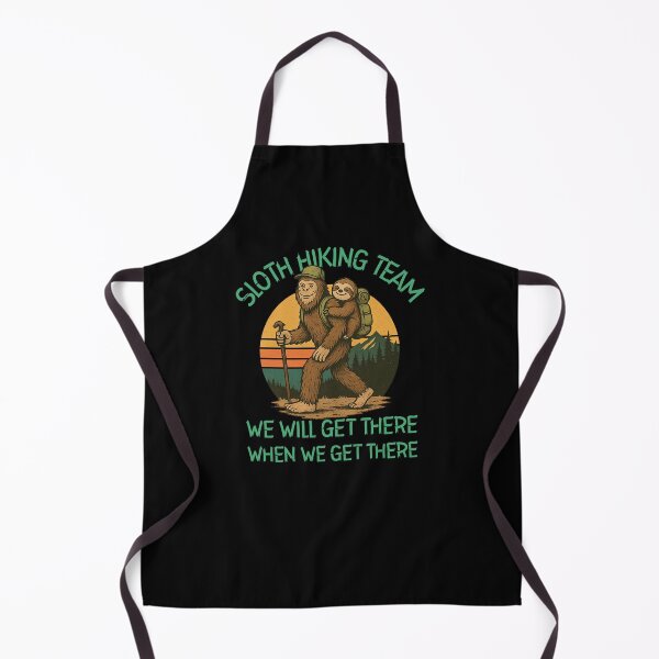 Item preview, Retro Sloth Hiking Team We will Get There When We Get There Outdoors designed and sold by NightWisdom.