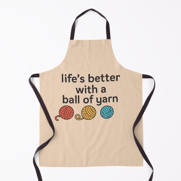 Item preview, Life’s Better With a Ball of Yarn – Cute Crochet & Knitting Quote Design designed and sold by MarJul.