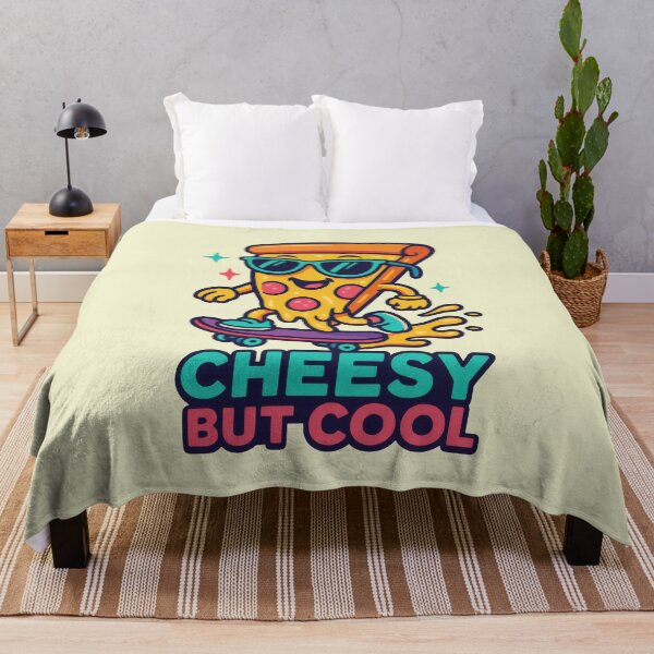 Item preview, Cheesy but Cool – Pizza Skateboard Cartoon designed and sold by AwesomeBeyondLimits.