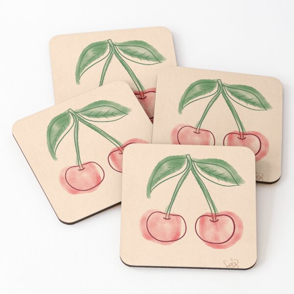 Item preview, Watercolour cherry design designed and sold by Feabs-Inks.