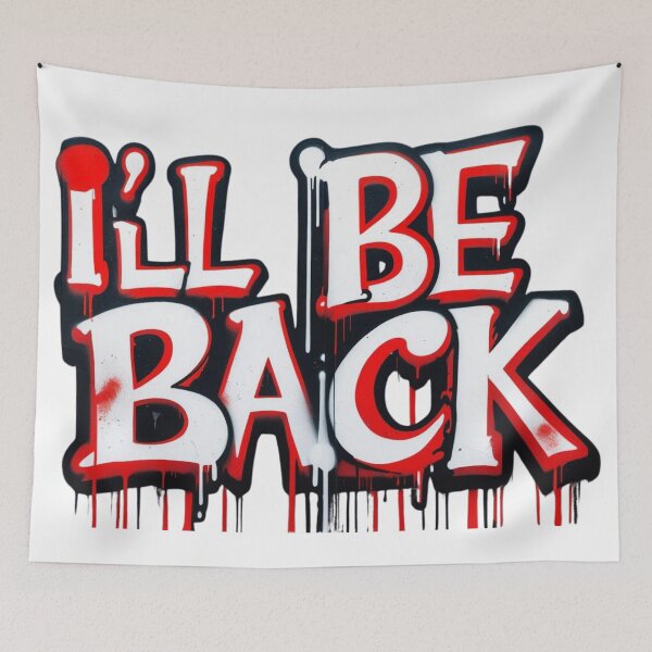 Item preview, "I'll Be Back" Terminator Fan Art Graphic T-Shirt designed and sold by WovennDesigns.