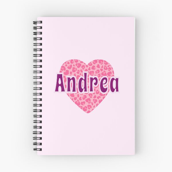 Item preview, Andrea Name Pink Leopard Heart  designed and sold by Jeallan Designs.