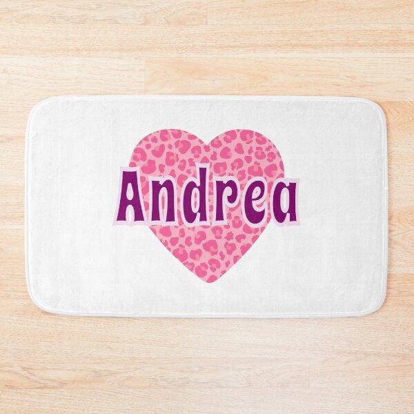 Item preview, Andrea Name Pink Leopard Heart  designed and sold by Jeallan Designs.