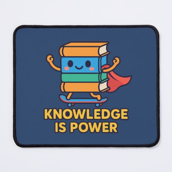 Item preview, Knowledge is Power – Kawaii Superhero Books designed and sold by AwesomeBeyondLimits.