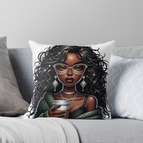 Artikelvorschau, Süße Teen Afro Girl Digital Portrait-mit Kaffee entworfen und verkauft von Lulunza.