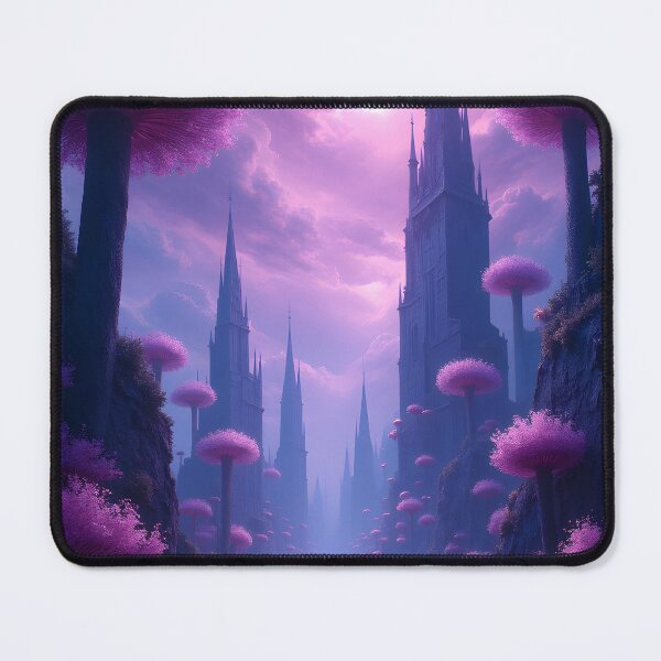 Item preview, Enchanted Spires of the Violet Realm designed and sold by oanaunciuleanu.