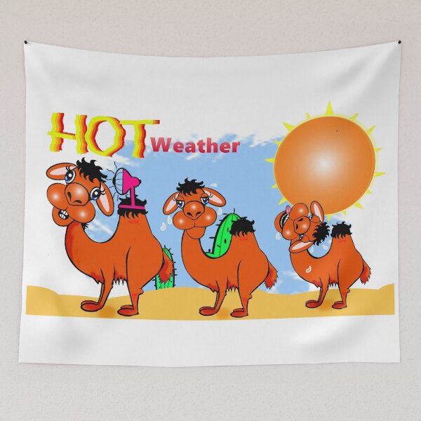 Item preview, Funny camels are enjoying the hot weather. designed and sold by Shirley cute art .