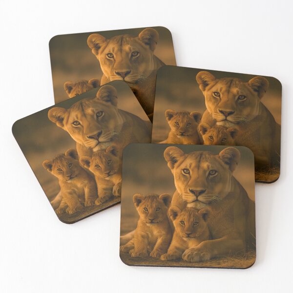 Item preview, African lion with 2 cubs designed and sold by BreakingWorse.