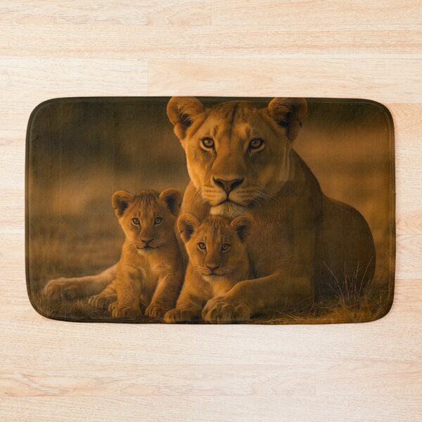 Item preview, African lion with 2 cubs designed and sold by BreakingWorse.