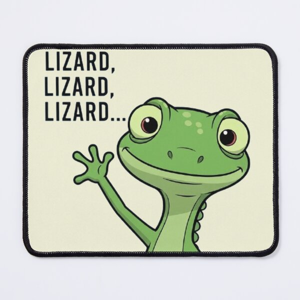 Item preview, Friendly Waving Elio Lizard Meme designed and sold by Amelia Design.