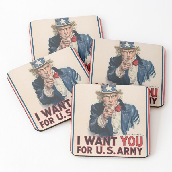 Item preview, I Want You for U.S. Army Poster | Uncle Sam WWI Recruitment Wall Art | Vintage Military Print designed and sold by neildoch.