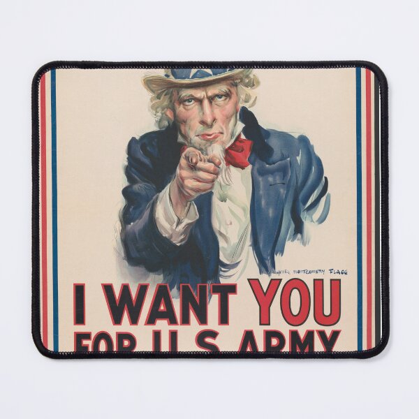 Item preview, I Want You for U.S. Army Poster | Uncle Sam WWI Recruitment Wall Art | Vintage Military Print designed and sold by neildoch.