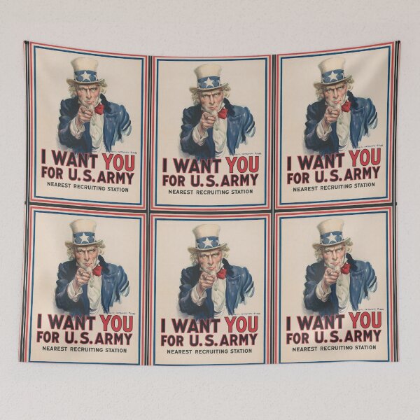 Item preview, I Want You for U.S. Army Poster | Uncle Sam WWI Recruitment Wall Art | Vintage Military Print designed and sold by neildoch.