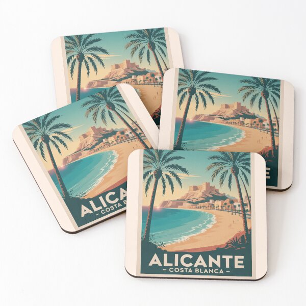 Item preview, Alicante Vintage Travel Poster – Costa Blanca Spain Wall Art designed and sold by Timeless Design.