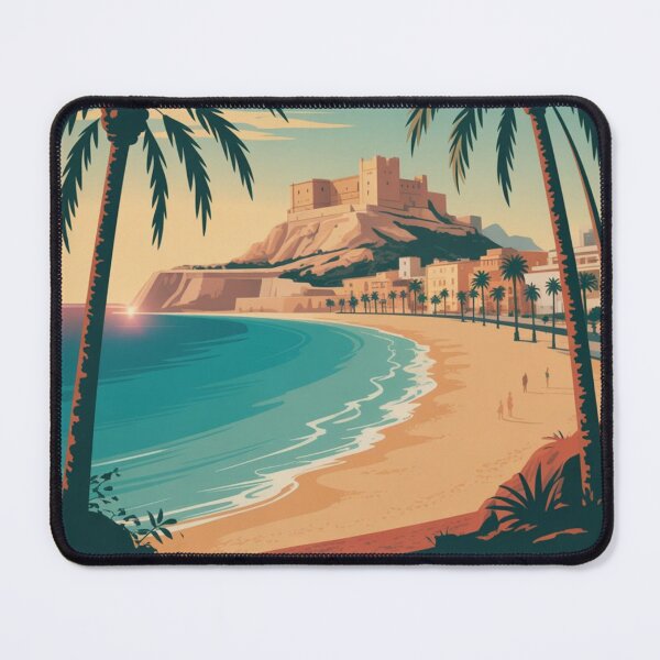 Item preview, Alicante Vintage Travel Poster – Costa Blanca Spain Wall Art designed and sold by Timeless Design.