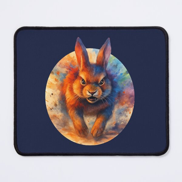 Item preview, Fearless Bunny Fierce Watercolor Rabbit in Motion designed and sold by LuminShadowArt.