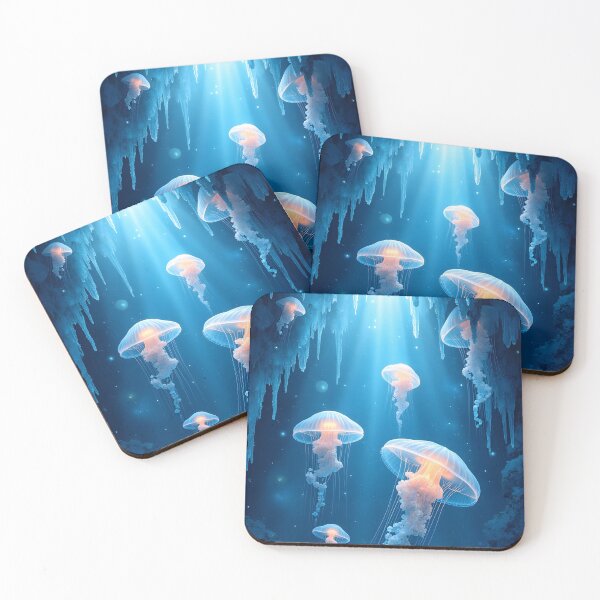 Item preview, Luminous Depths: The Dance of Jellyfish in an Underwater Cave designed and sold by oanaunciuleanu.