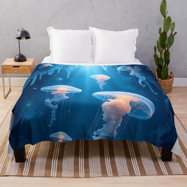 Item preview, Luminous Depths: The Dance of Jellyfish in an Underwater Cave designed and sold by oanaunciuleanu.