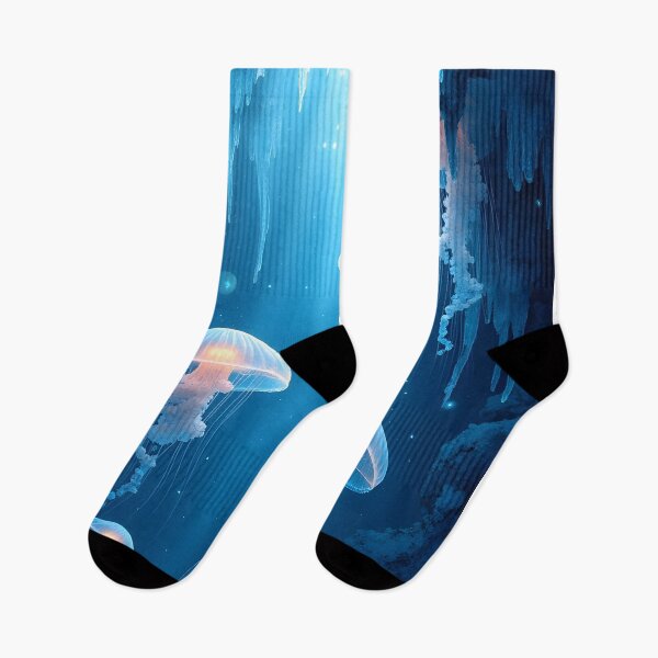Item preview, Luminous Depths: The Dance of Jellyfish in an Underwater Cave designed and sold by oanaunciuleanu.