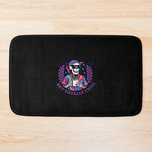 Item preview, Mentally Ill but Totally Chill – Skeleton Coffee Design designed and sold by Enea Kelo.